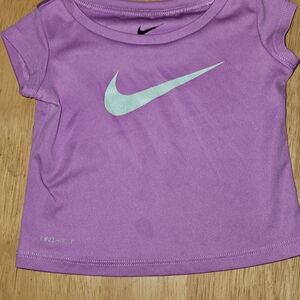 Nike Kids Lavender Tee with White Logo